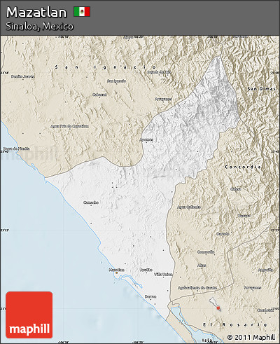 Classic Style Map of Mazatlan