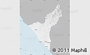 Gray Map of Mazatlan, single color outside