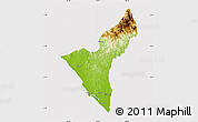 Physical Map of Mazatlan, cropped outside