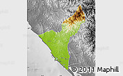 Physical Map of Mazatlan, desaturated