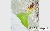 Physical Map of Mazatlan, lighten, semi-desaturated