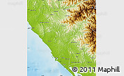 Physical Map of Mazatlan