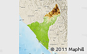 Physical Map of Mazatlan, shaded relief outside