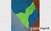 Political Map of Mazatlan, darken