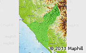 Political Map of Mazatlan, physical outside