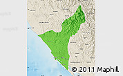 Political Map of Mazatlan, shaded relief outside