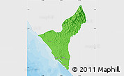 Political Map of Mazatlan, single color outside