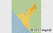 Savanna Style Map of Mazatlan, single color outside