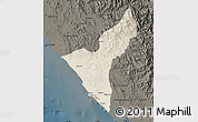 Shaded Relief Map of Mazatlan, darken