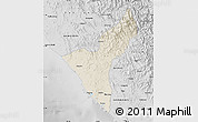 Shaded Relief Map of Mazatlan, desaturated