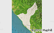 Shaded Relief Map of Mazatlan, satellite outside