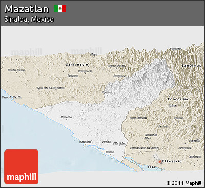 Classic Style Panoramic Map of Mazatlan