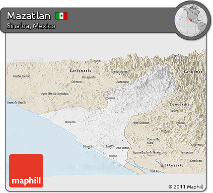 Classic Style Panoramic Map of Mazatlan