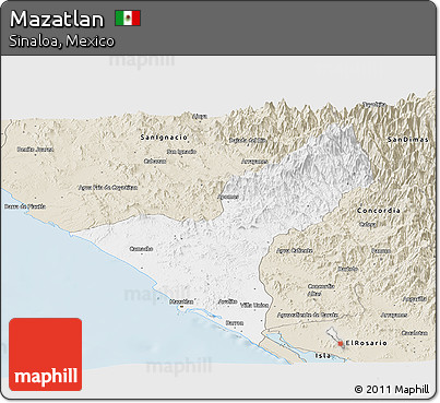 Classic Style Panoramic Map of Mazatlan