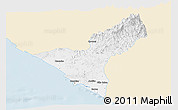 Classic Style Panoramic Map of Mazatlan, single color outside