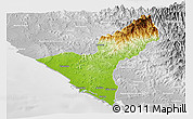 Physical Panoramic Map of Mazatlan, lighten, desaturated