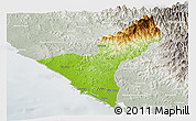 Physical Panoramic Map of Mazatlan, lighten, semi-desaturated