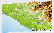 Physical Panoramic Map of Mazatlan