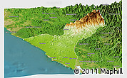 Physical Panoramic Map of Mazatlan, satellite outside