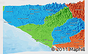 Political Panoramic Map of Mazatlan