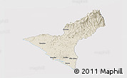 Shaded Relief Panoramic Map of Mazatlan, cropped outside