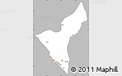 Gray Simple Map of Mazatlan, cropped outside