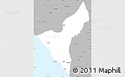Gray Simple Map of Mazatlan