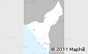 Gray Simple Map of Mazatlan, single color outside