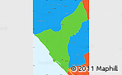 Political Simple Map of Mazatlan