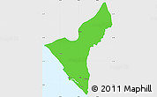 Political Simple Map of Mazatlan, single color outside