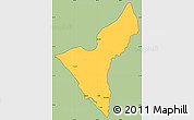 Savanna Style Simple Map of Mazatlan, cropped outside