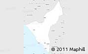 Silver Style Simple Map of Mazatlan