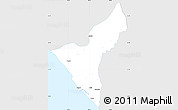 Silver Style Simple Map of Mazatlan, single color outside