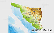Physical 3D Map of Sonora, single color outside