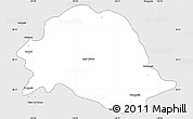 Silver Style Simple Map of Arivechi