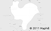 Silver Style Simple Map of Bacadehuachi