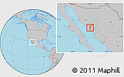 Gray Location Map of Bacum