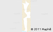 Classic Style Simple Map of Bacum, single color outside