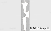 Gray Simple Map of Bacum, cropped outside