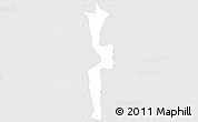 Silver Style Simple Map of Bacum, cropped outside