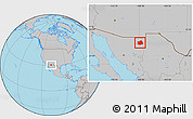 Gray Location Map of Bavispe