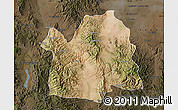 Satellite Map of Bavispe, darken