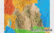 Satellite Map of Bavispe, political outside