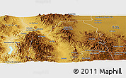 Physical Panoramic Map of Bavispe