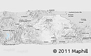Silver Style Panoramic Map of Bavispe