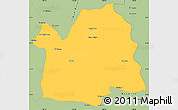 Savanna Style Simple Map of Bavispe