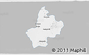 Gray 3D Map of Benjamin Hill, single color outside