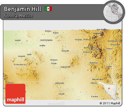 Physical 3D Map of Benjamin Hill