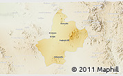 Physical 3D Map of Benjamin Hill, lighten