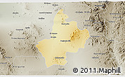 Physical 3D Map of Benjamin Hill, semi-desaturated